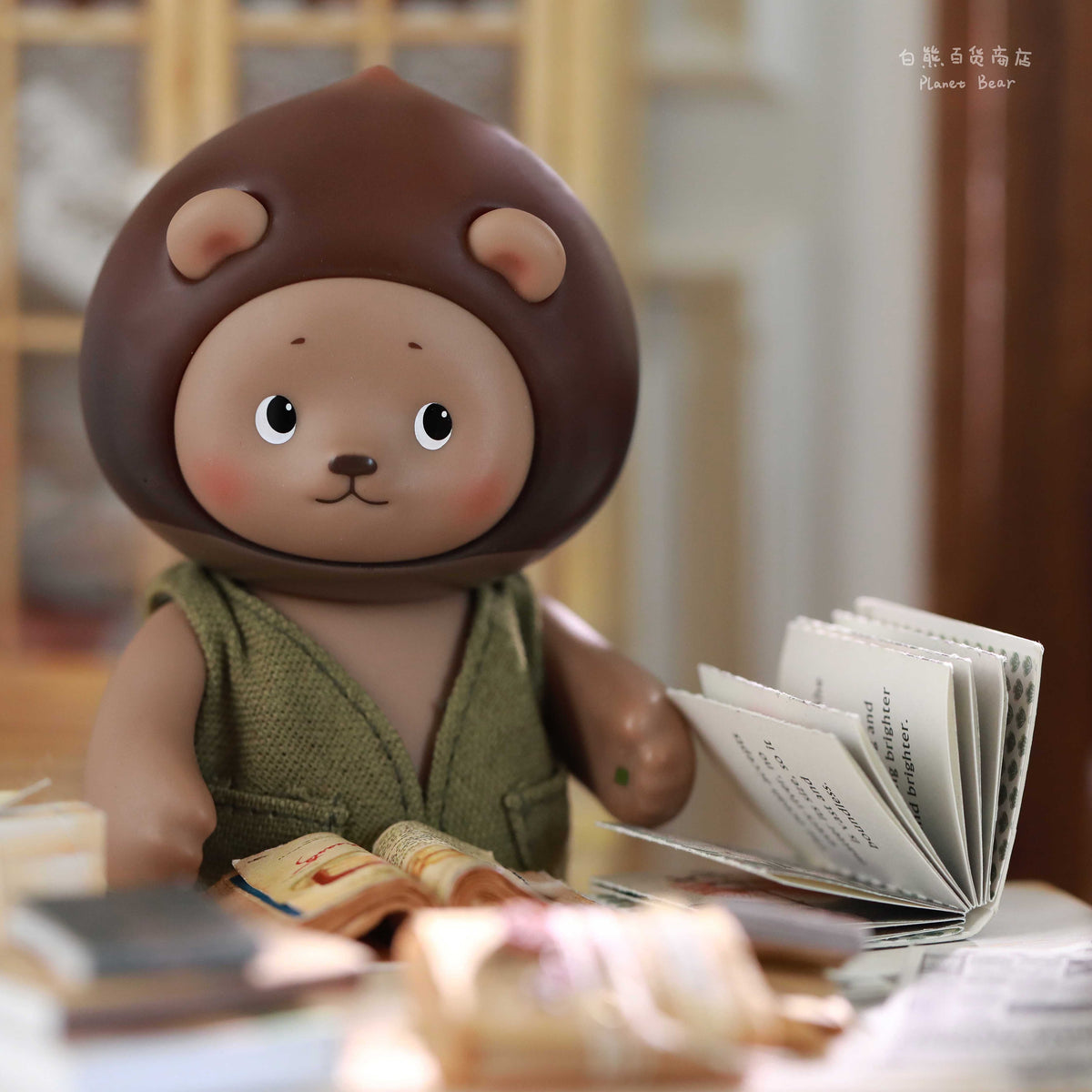 Cooky Chestnut Bear designer collectible figure from Planet Bear